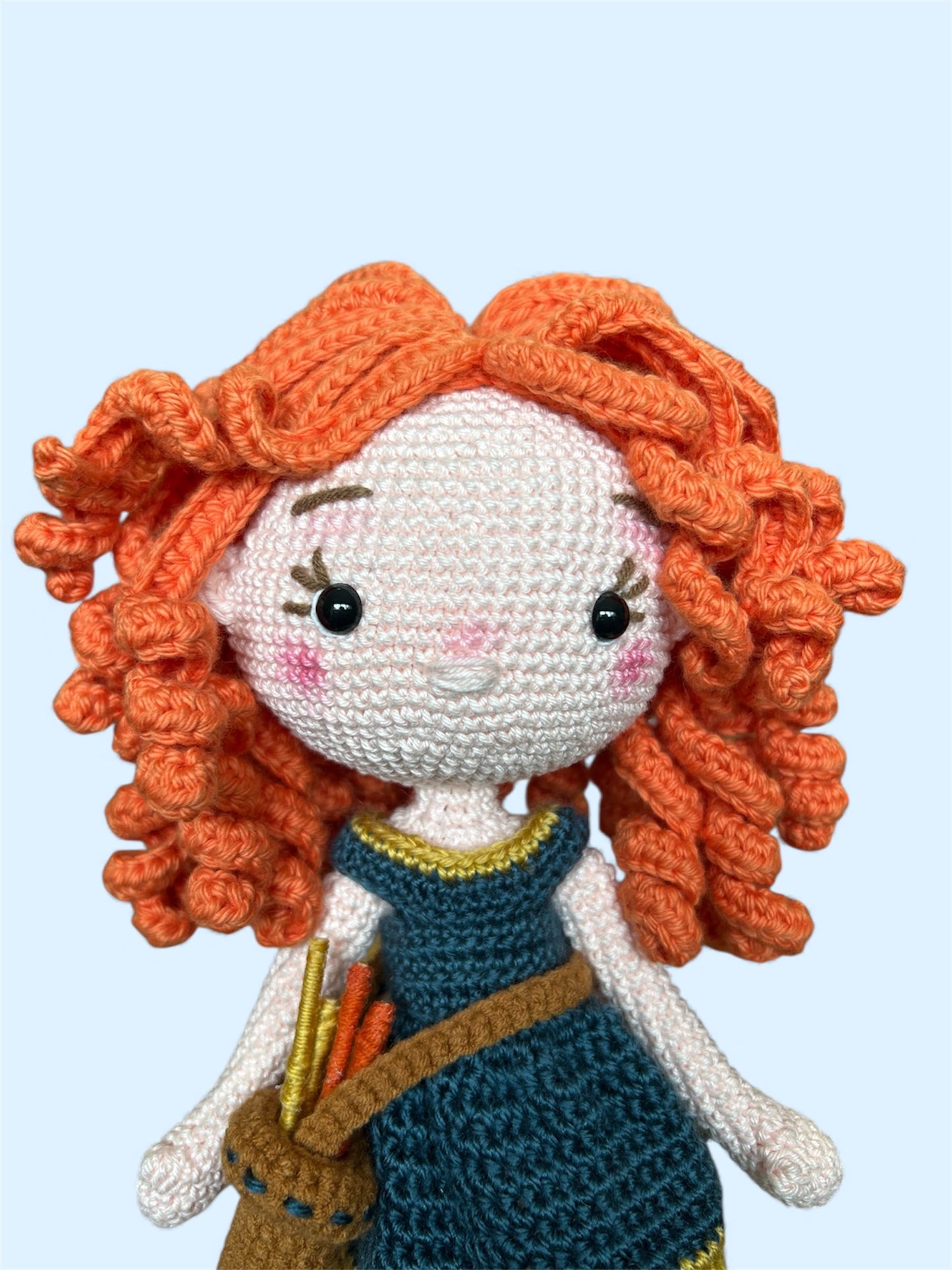 Ember the Brave – Handmade Amigurumi Doll with little bear