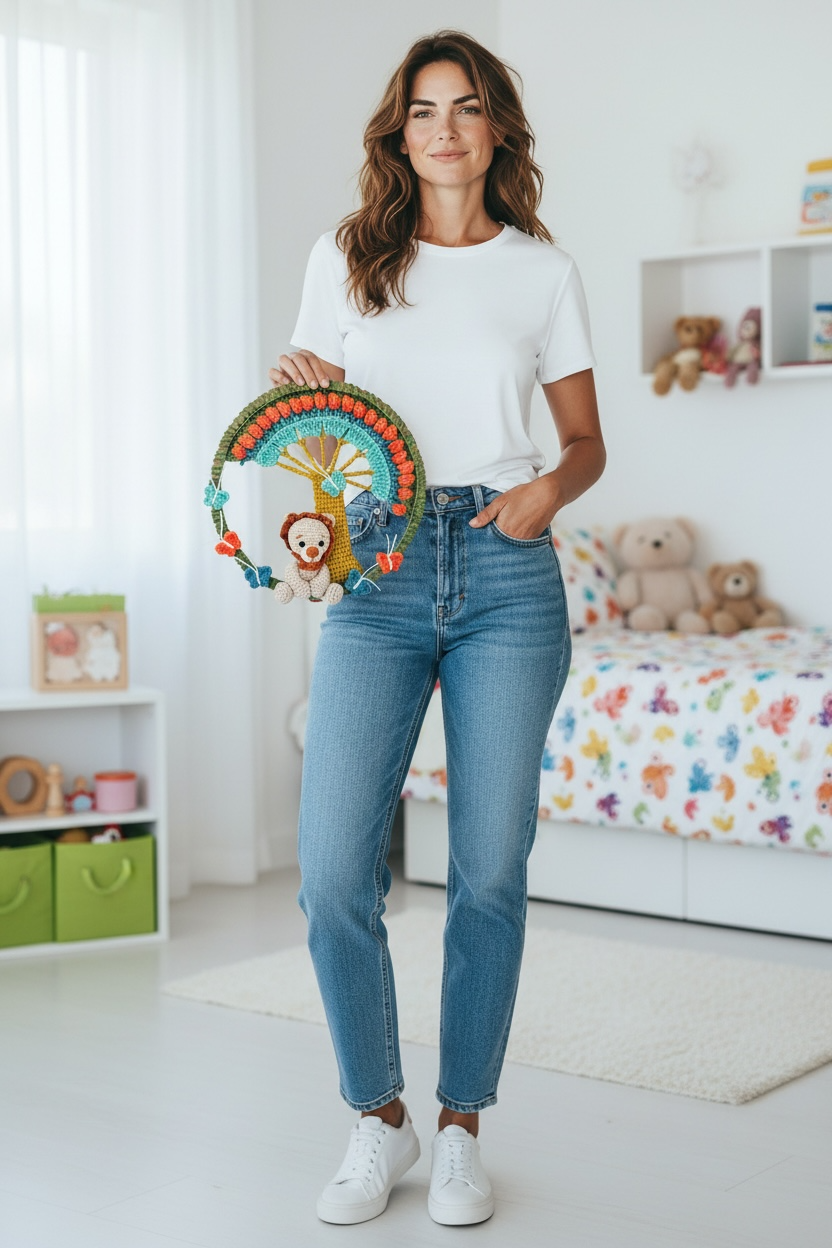 🌿 Handmade Crochet Lion Wall Decor – Nursery ; Kids Room Art 🦁🧶