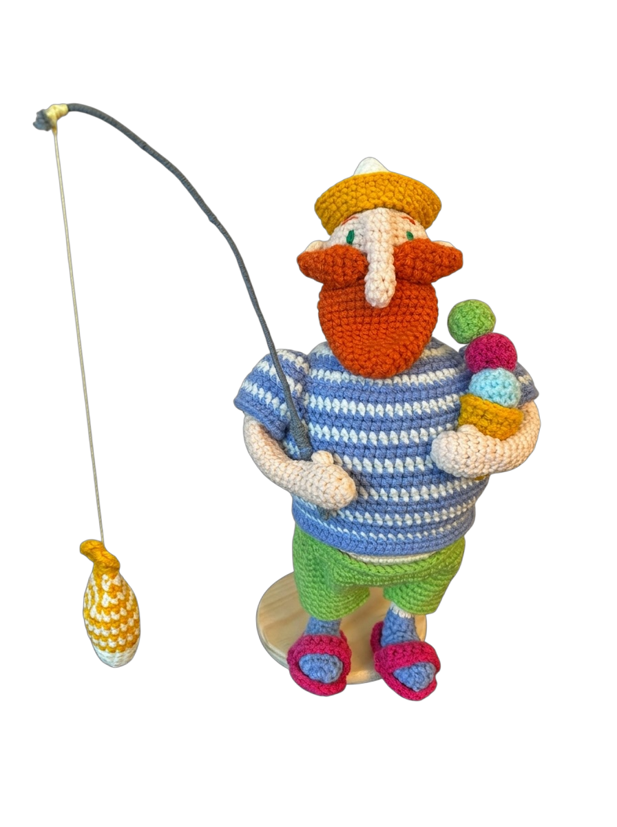 Ferdinand the Friendly Fisherman – Handmade Crochet Amigurumi Doll